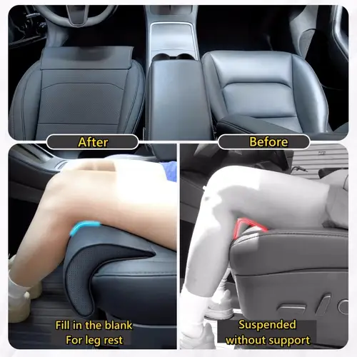 For Tesla Model 3 Y S X New Y Juniper Leg Support Extension Seat Cover Memory Foam Extender Cushion Car Interior Accessories - Image 5