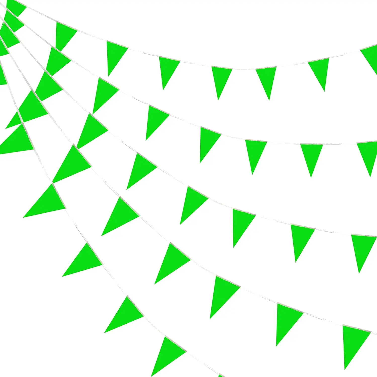 Elegant Navy Blue Bunting Garland - 10m/33Ft Pennant Banner for Celebrations and Events