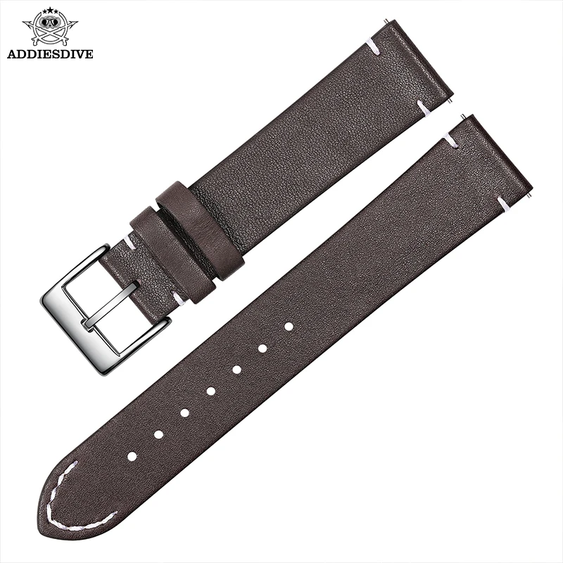 حزام ساعة جلدي للرجال من Addiesdive مقاس 20 ملم با...