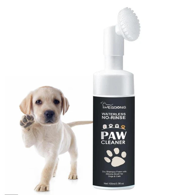 Pet Paw Cleaner for Dogs & Cats, No-Rinse Cats Dogs Feet Foam Cleaning  Silicone Pet Grooming Brush Waterless Shampoo Paw Cleaner for Dogs, Cats,  Pets