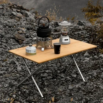 MOUNTAINHIKER Bamboo Folding Table 1