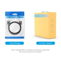 สาย VGA Vention 3+6 1.5ม. 2ม. 3ม. 5ม. 20ม. สายถักป้องกันสัญญาณรบกวน VGA to VGA สำหรับ HDTV พีซี แล็ปท็อป กล่องทีวี โปรเจคเตอร์ จอภาพ 6