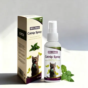 Catnip Spray for Cats,Cat Scratching Spray to Boost Play,Calm Stress & Renew Toys,Transparent Cat & Kitten Behaviour Spray 60 ml