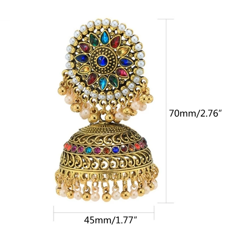 Traditional Jewellery 22k Gold Diamond Polki Jhumka Earrings