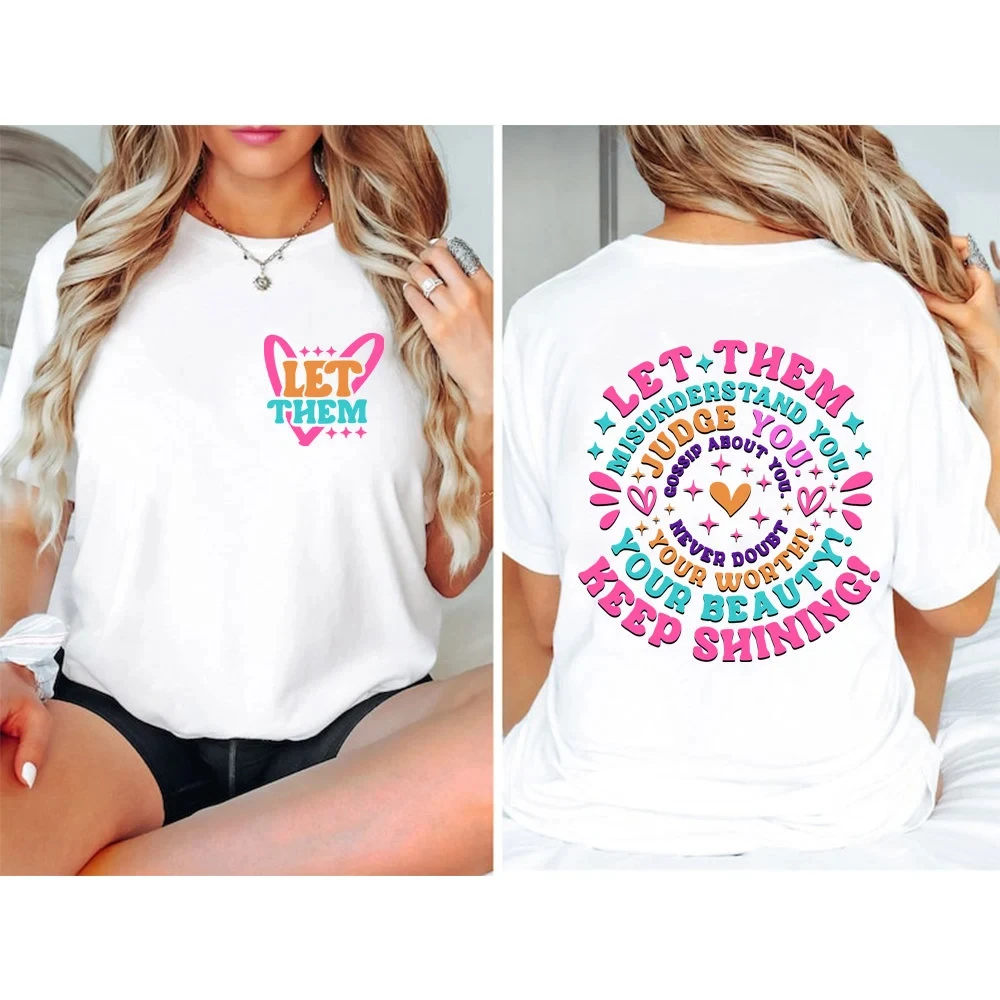 

2024 New Hot Sale Holiday Trip Female T-shirt Retro Cartoon Art Simple Style Print Women Shirt Stylish Street All Match Girl Tee
