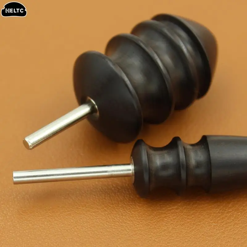 1pcs Leather Edge Polishing Slicker Flat/Pointed Head Sandalwood Leathers Craft DIY Tool Grinding Head
