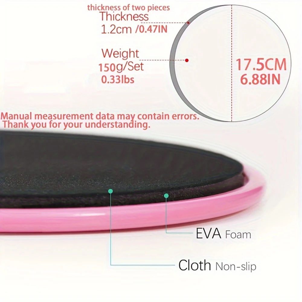 Pair Of Fitness Core Sliders Abdominal Exercise Sliding Plate Pilates Yoga 3