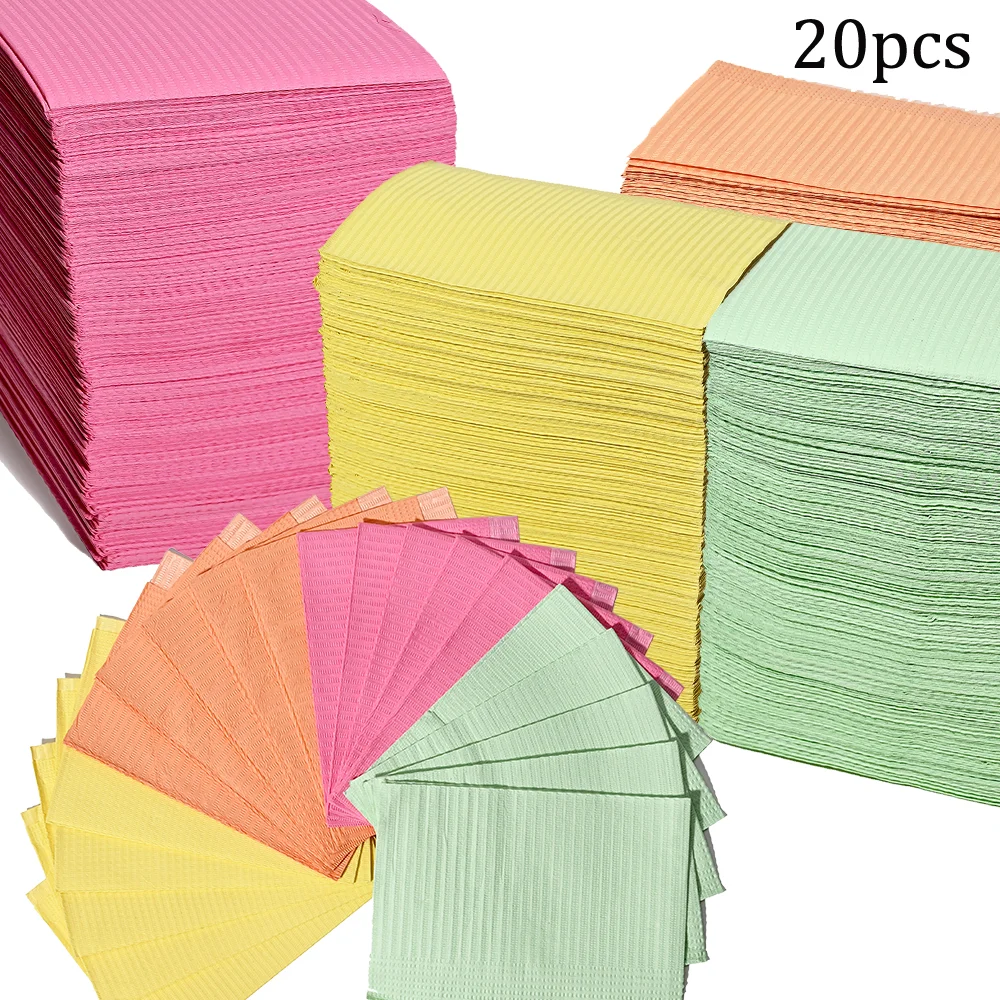 Disposable Nail Art Table Towels Mat 20Pcs 13" X 17" Waterproof 3 Ply Nail Art Mat Paper Sheet Clean Pads Nail Table Cover 2
