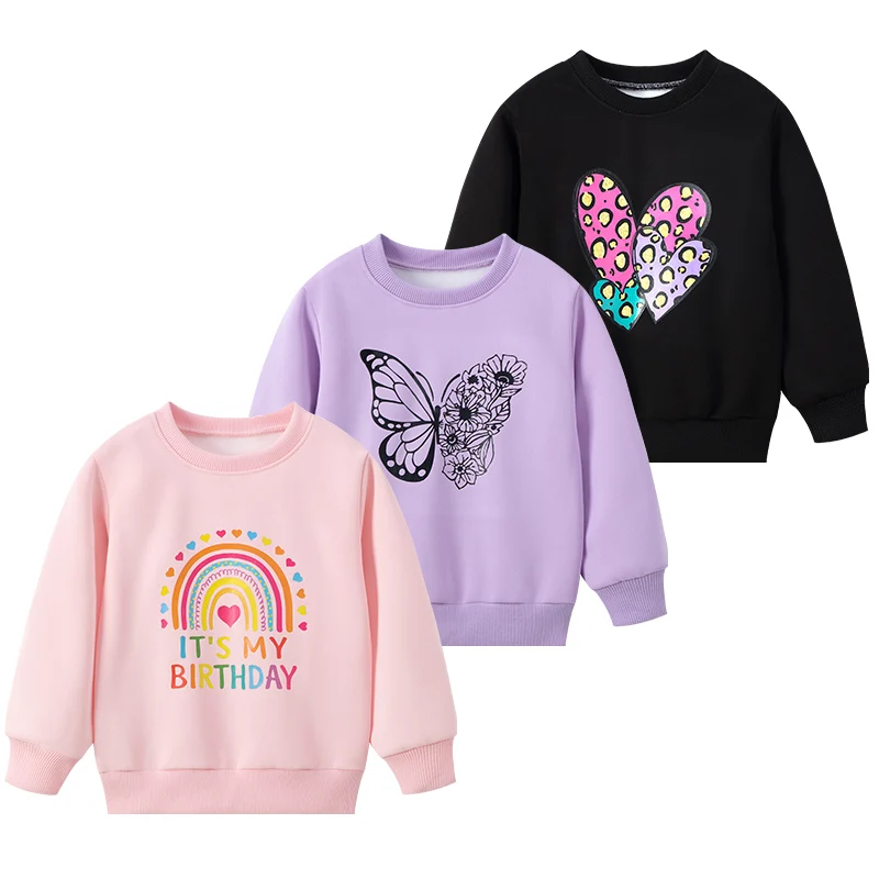 Children Sweater Children's spring and autumn fashion printed sweater girls comfortable leisure sports long sleeve T-shirt Joker fashion sweater