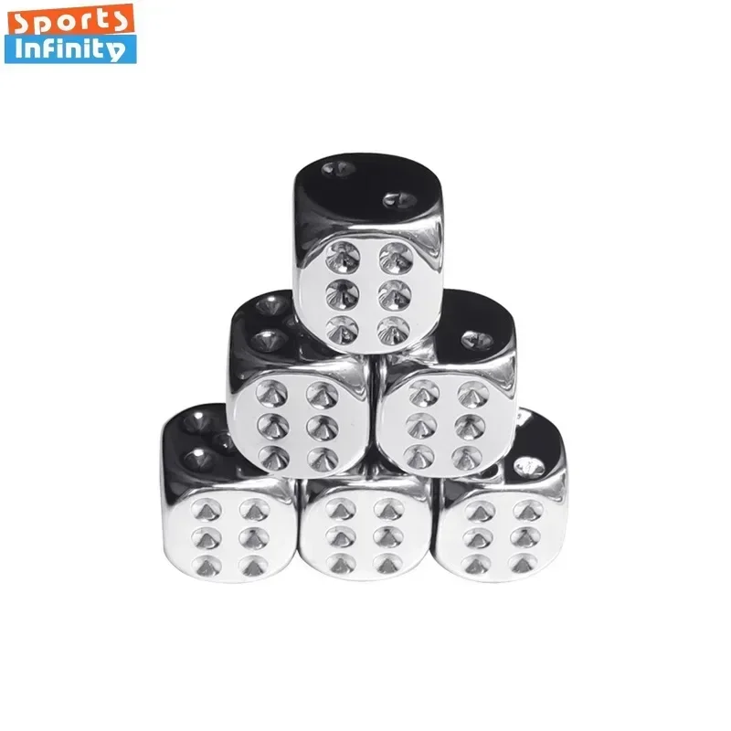 Electroplated Gold and Silver Dice Rounded Corners Acrylic Number Dice Dnd Set 6pcs/set dice set acrylic dice