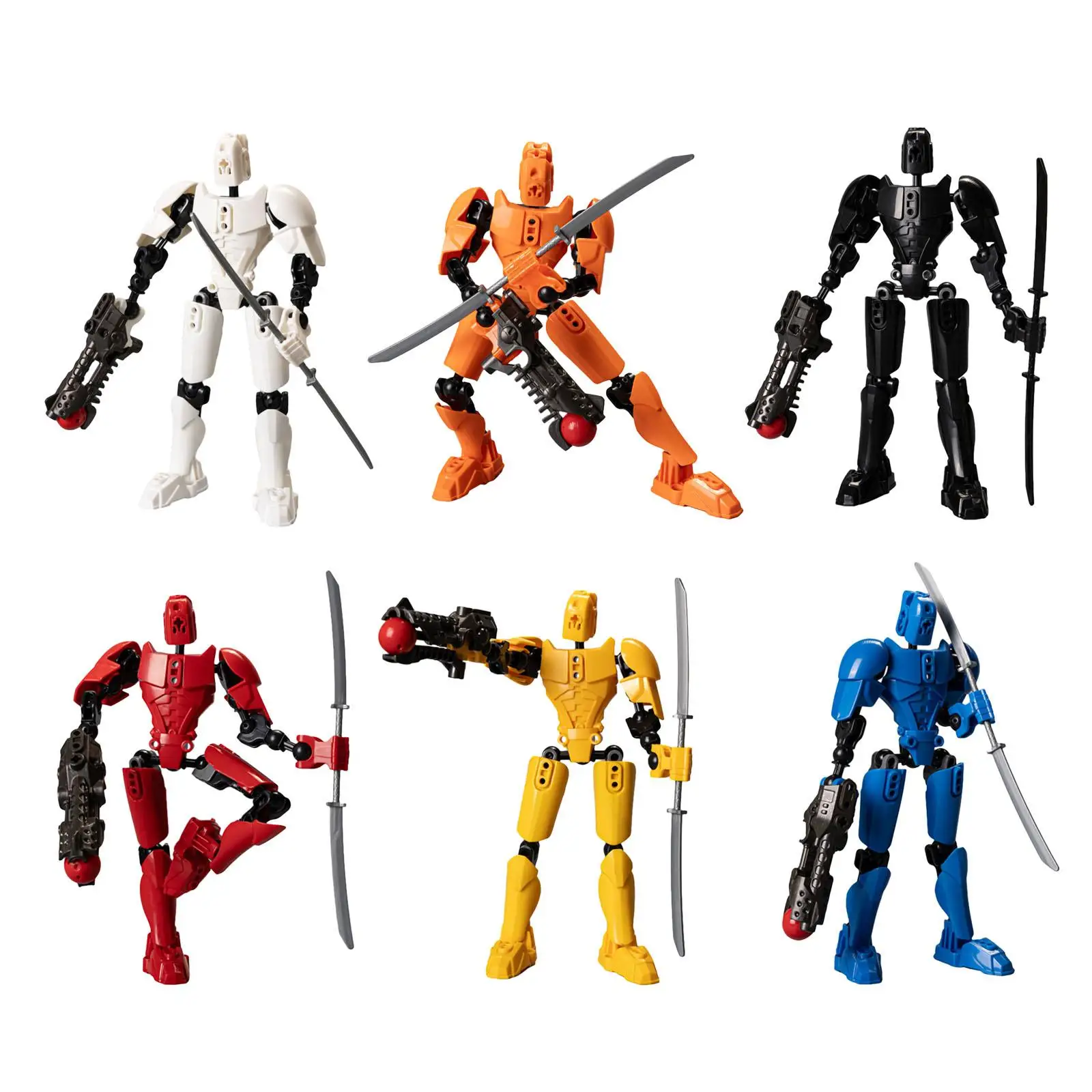 Multi Jointed Movable Robot Collection Action Figure Home Decor Hand Painted