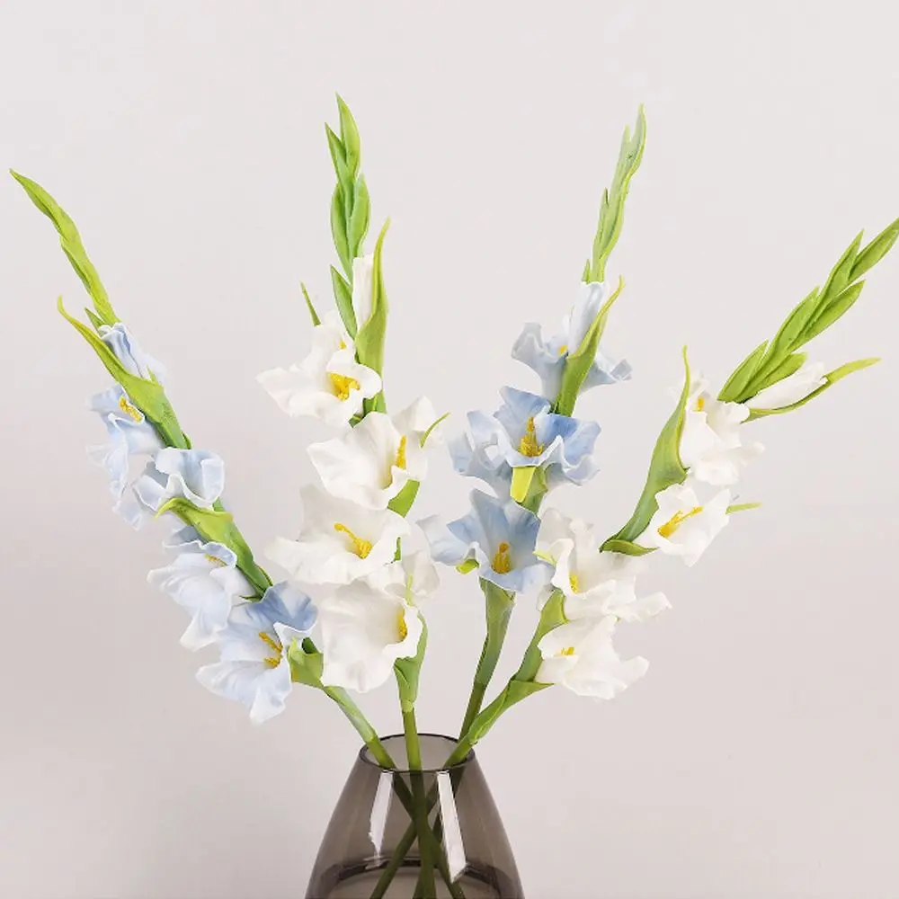 PU Artificial Gladiolus Branches Real Touch Floral Art Simulation ...