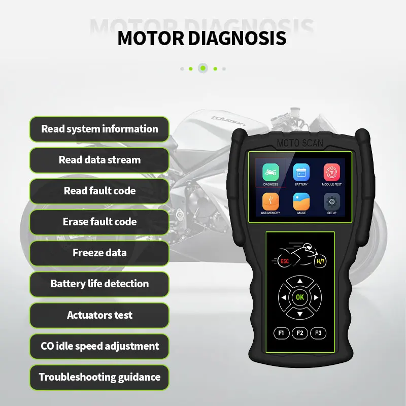 

Сканер диагностический OBD для мотоциклов, инструмент для диагностики неисправностей мотоциклов, считыватель кодов для BMW, Honda, Yamaha, Suzuki, KTM