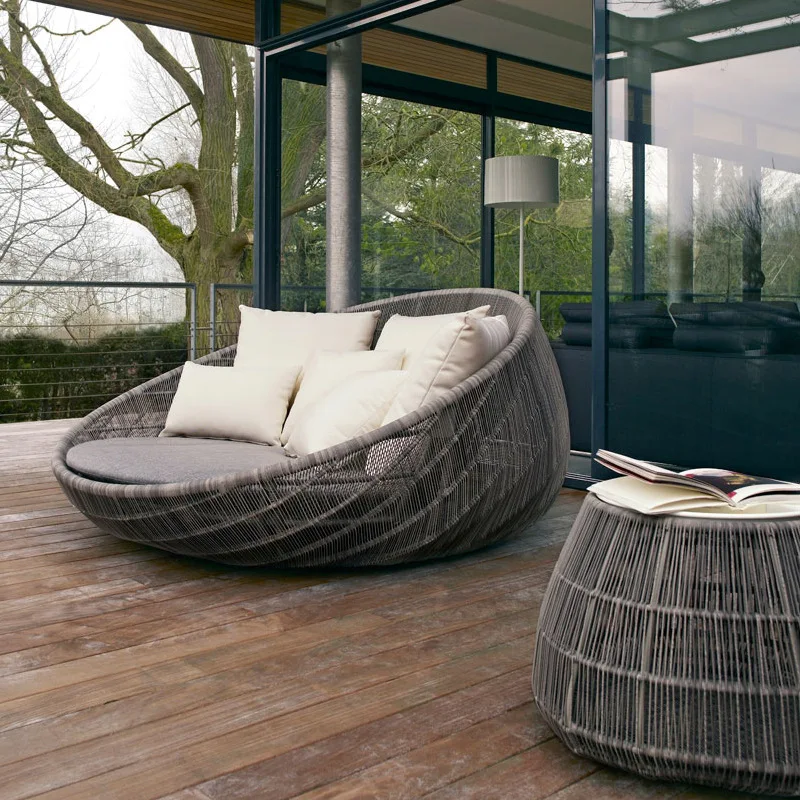 Outdoor Rattan Furniture Rainproof Sunscreen Sofa Courtyard Leisure Combination Furniture
