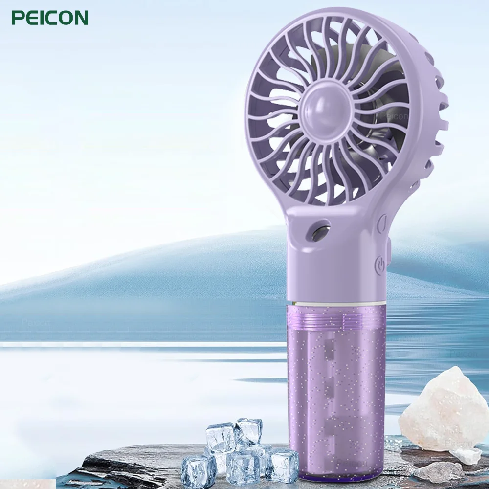 

Portable Mini Hand Fan Water Humidifier Outdoor Handheld Fan Usb Rechargeable Spray Mist Fan Small Personal Electric Fan 4 Gear