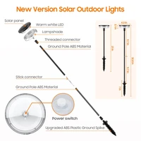 2 pièces lumière de voie solaire balancement par le vent lumières oscillantes solaires lumineux 12H IP65 étanche pour extérieur cour chemin Patio pelouse décor 6
