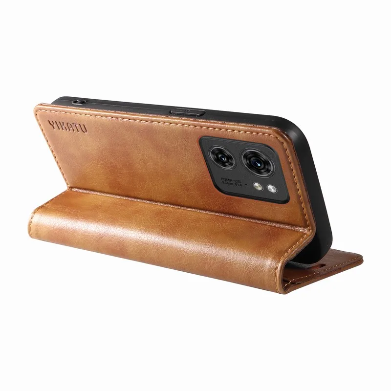 Flip Leather Wallet Smart Mirror Flip Case For Motorola Moto Edge 40 NOE G84 Magnetic Shockproof Phone Bag On Moto G53 G14 G32 G54 Shell Cover