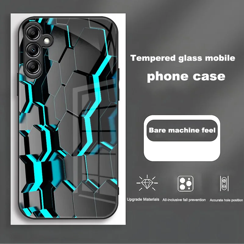 Luxury Tempered Glass Hard Back Bumper Case - Enhanced Protection & Sleek Design
