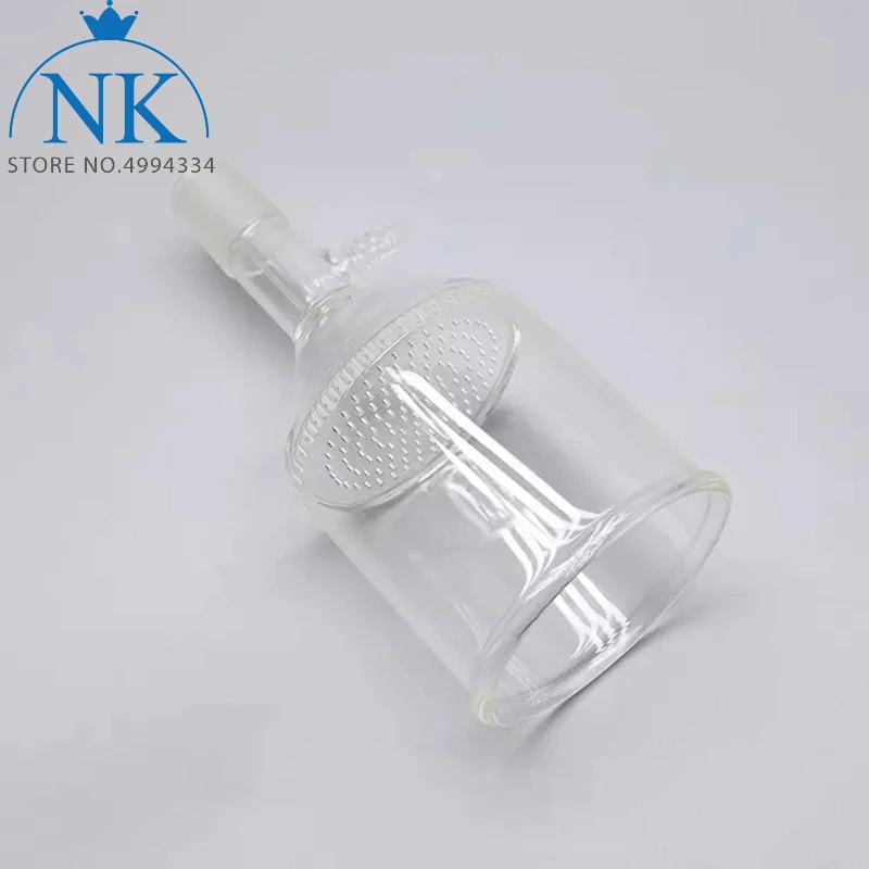 1PCS 35ml/60ml/100ml/150ml/250ml/500ml/1000ml Glass 24# Suction Filter Funnel with Glass Hole Filter Plate Science Lab Tools Lab Glass Supplies Lab Separatory Funnel