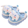 Sweet Family Winter Warm Slippers Cute Kawaii Sandals Kuromi My Melody Hello Kitty Soft Sole Shoes 5