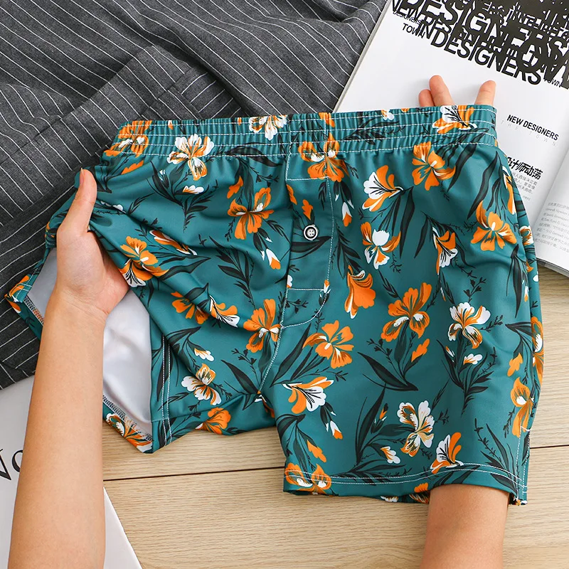 Mens Ice Silk Underwear Boxer Briefs Breathable Pouch Shorts Underpants Trunks