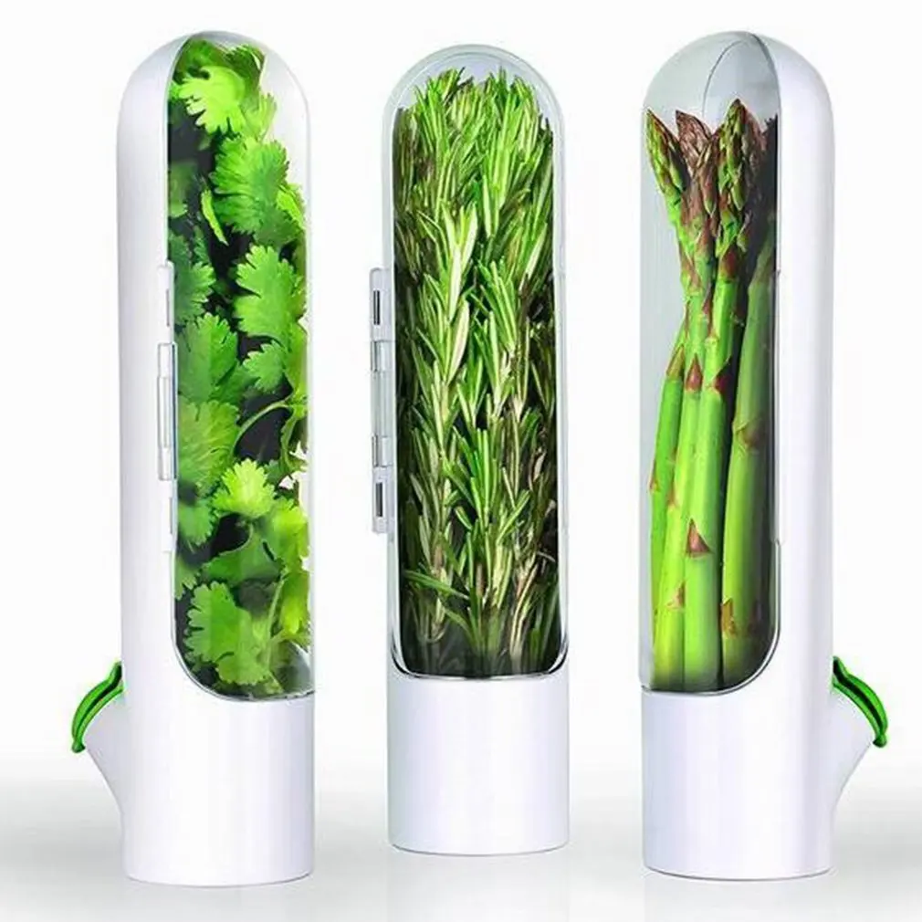 

1PCS Vanilla Fresh-Keeping Cup Kitchen Premium Herb Saver Gadgets Keeping Green Storage Box Leaf Peeler Kitchen Gadget Fresh