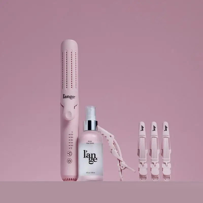 L&rsquo;ange Duo It All Starter Pack-Le Duo 2in1 360 Titanium Airflow Curling Iron, Alligator Hair Clips, Rival Heat Shield Protectant