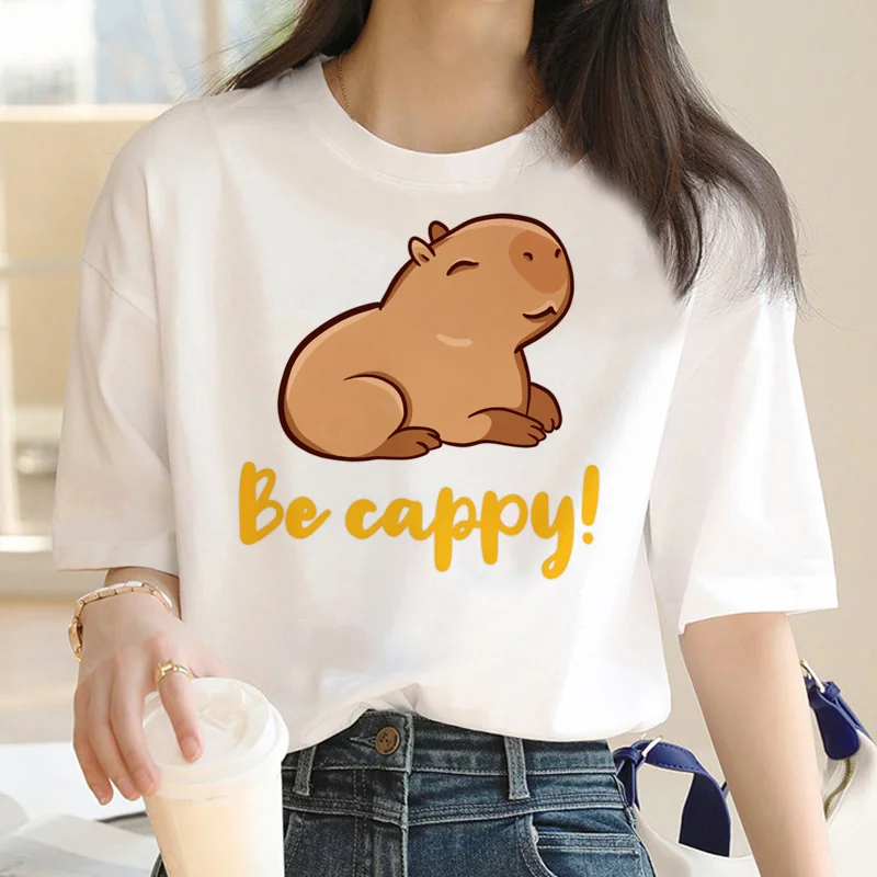 

Capybara tshirt men harajuku top man comic Japanese harajuku clothes