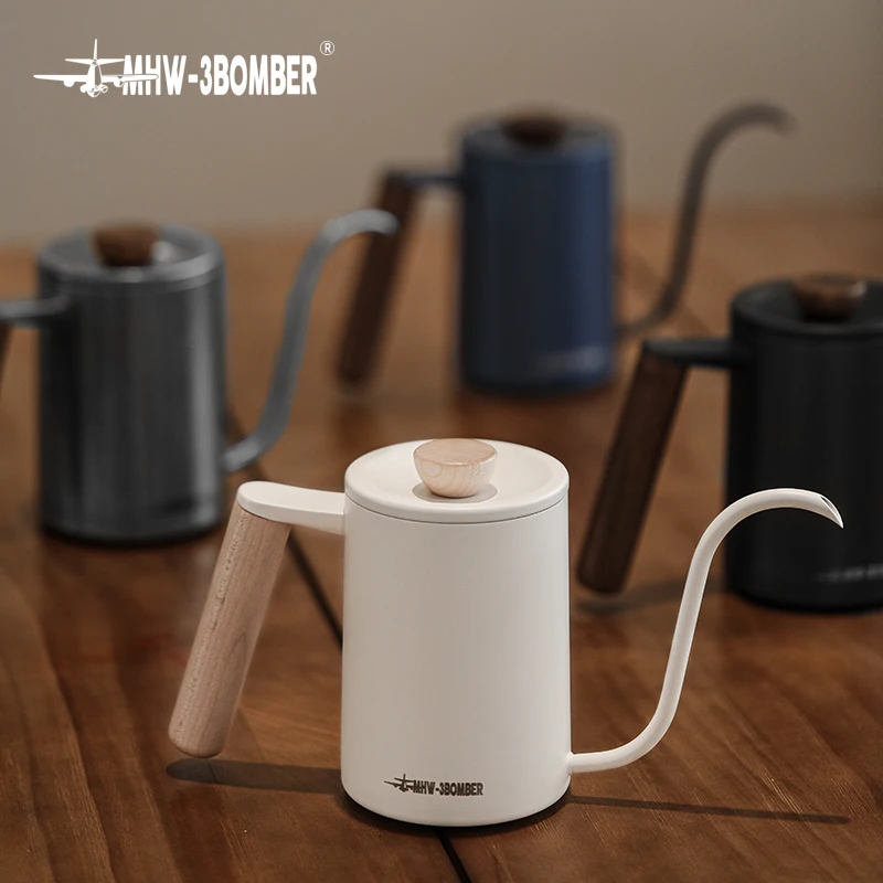 Coffee Kettle MHW-3BOMBER Pour Over 400ml/600ml Stainless Steel Gooseneck Tea Water Pot Chic Cafe Barista Kitchen Accessories