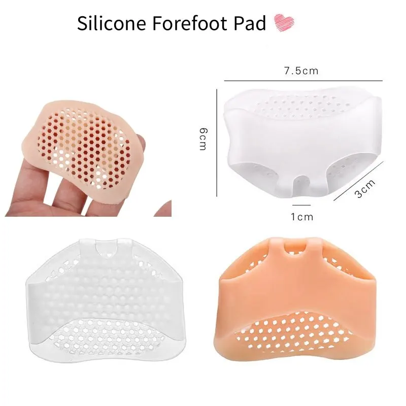 Silicone Gel Forefoot Pads Pain Relief Support Front Feet Care Slip Resistant Pads Prevent Grind Feet Foot Care Pad