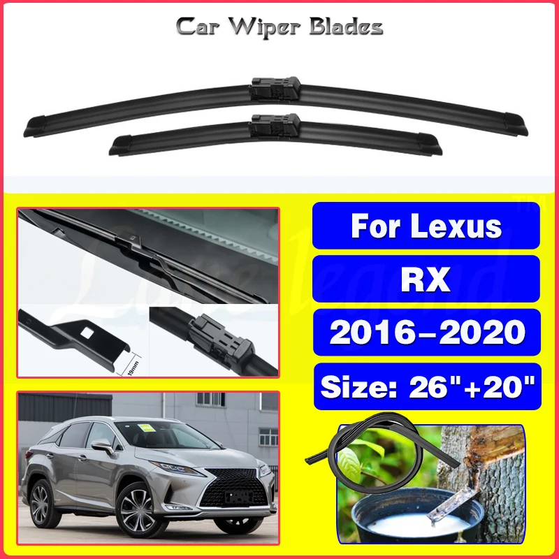 Автомобильные щетки стеклоочистителя для Lexus RX RX200t RX300 RX450h 2016 2017 2018 2019 2020, лобовое стекло переднего стекла, автомобильные аксессуары 26 '+ 20' Автомобильные щетки стеклоочистителя для Lexus RX RX200t RX300 RX450h 2016 2017 2018 2019 2020, лобовое стекло переднего стекла, автомобильные аксессуары 26 '+ 20'