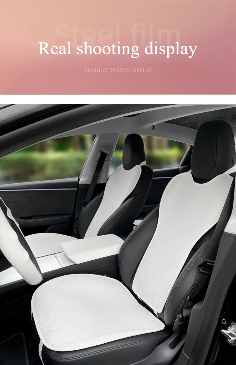 Ice Silk Cushion for Tesla Model 3 Highland 2025 Seat Cover Summer Breathable Co