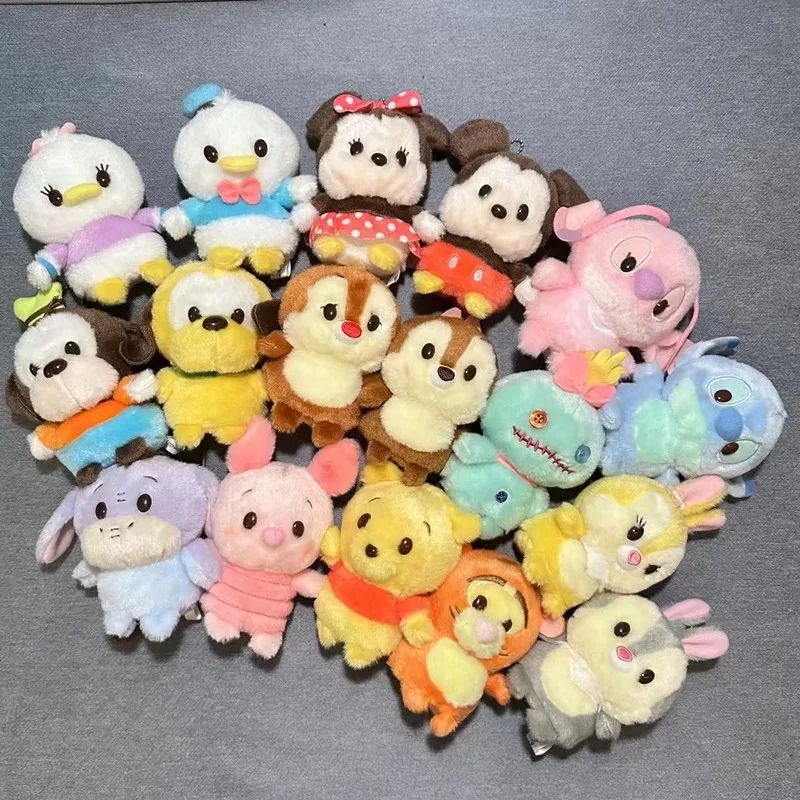 

Cute Disney Plushies Classical Disney Character 12cm Mini Dolls Kawaii Bags Pendant Mickey Mouse Stitch Doll Gifts For Kids