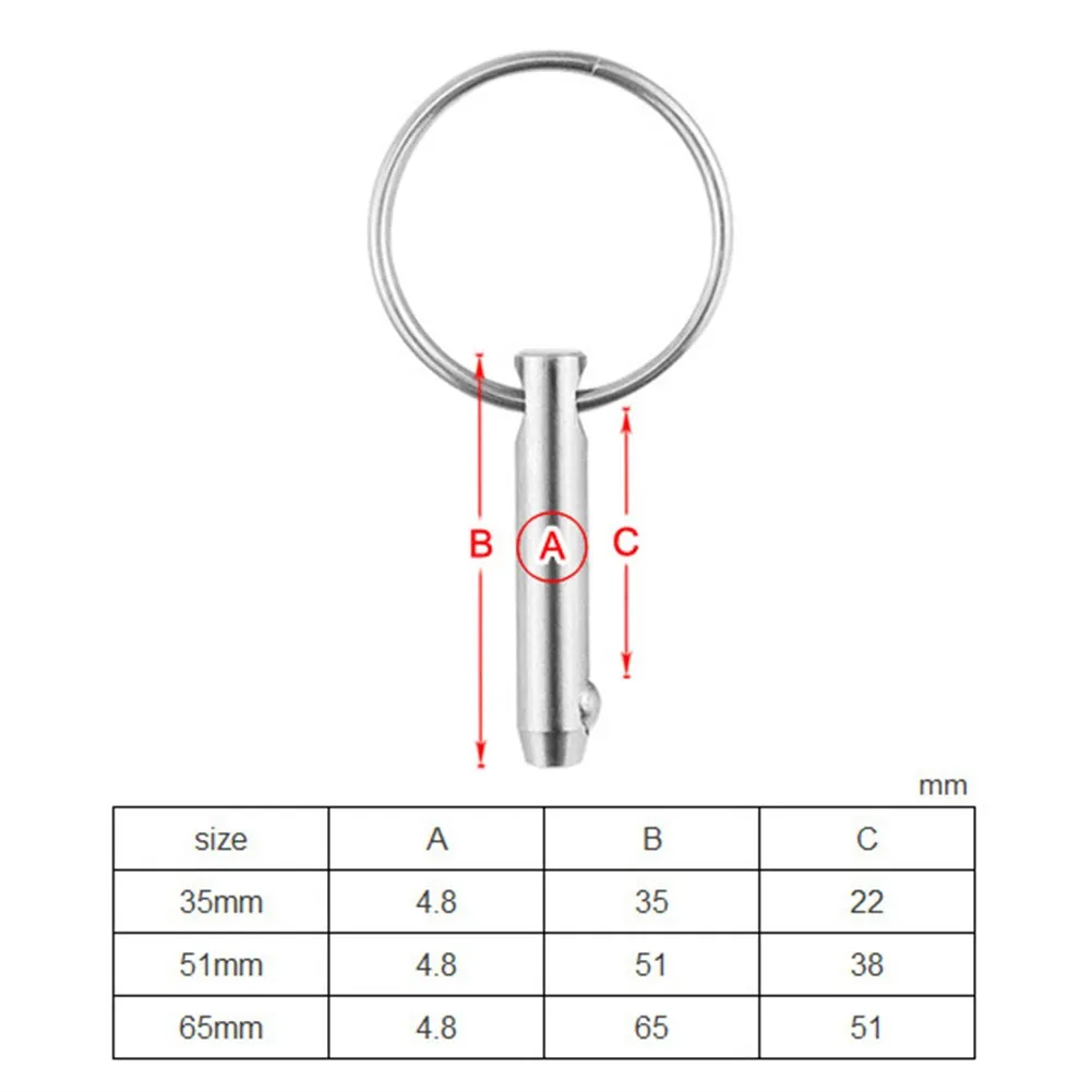 

316 Stainless Steel Quick Release Ball Stainless Steel Quick Release Ball Pin Ideal for Marine and Shipbuilding Applications