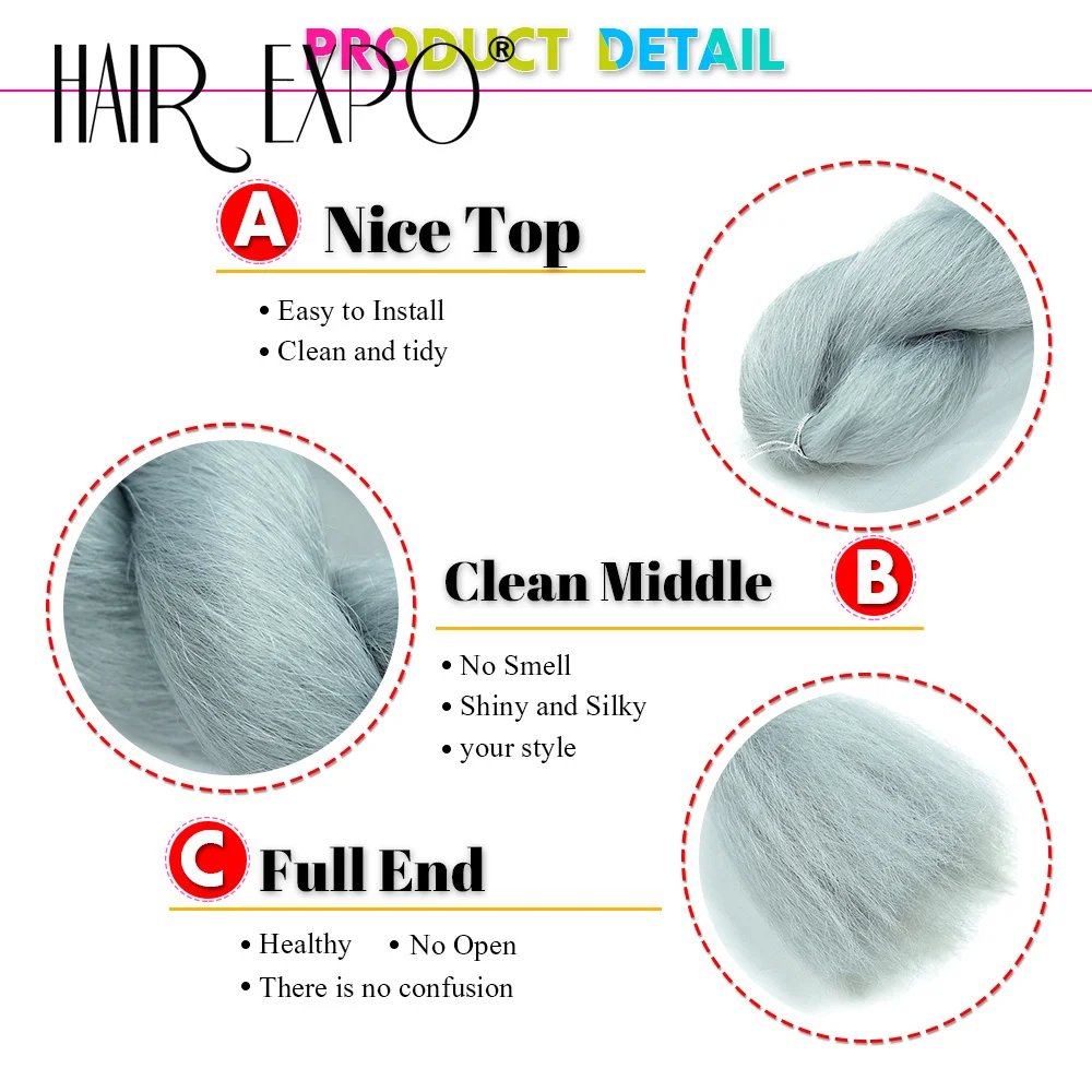16Inch Vixen Crochet Bulk Hair Synthetic Jumbo Braids Fluffy Yaki Straight Crochet Hair Afro Kinky Curly Braiding Hair Extension 5