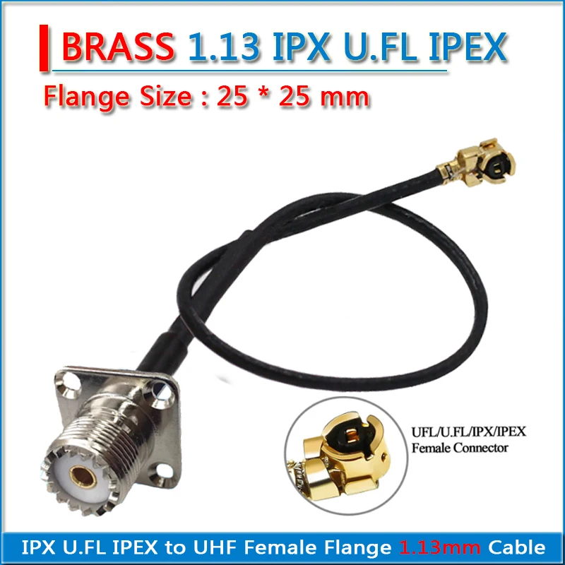 1.13 UFL U.FL - PL259 SO239 M UHF 남성 여성 직각 90도 와셔 너트 커넥터 RF 점퍼 1.13mm 케이블