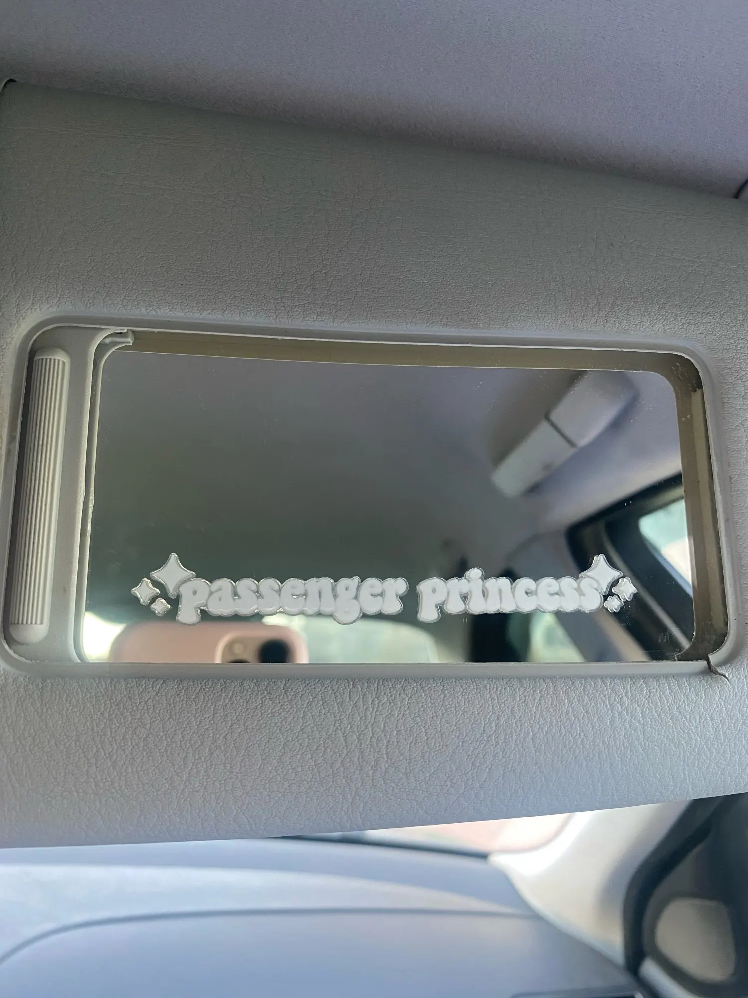 1pc Passenger Princess Car Mirror Decal Car Accessory Window Laptop Sticker Trendy Cute Vinyl Decal For Women Gift For Her