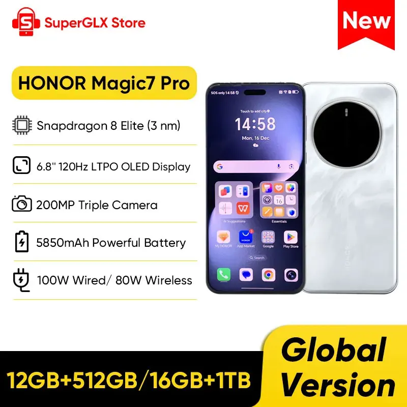 新品未開封★グローバル版 HONOR Magic7 Pro 16GB 1TB Amazon.com: Honor Magic7 Pro Dual-SIM 1TB ROM + 16GB RAM
