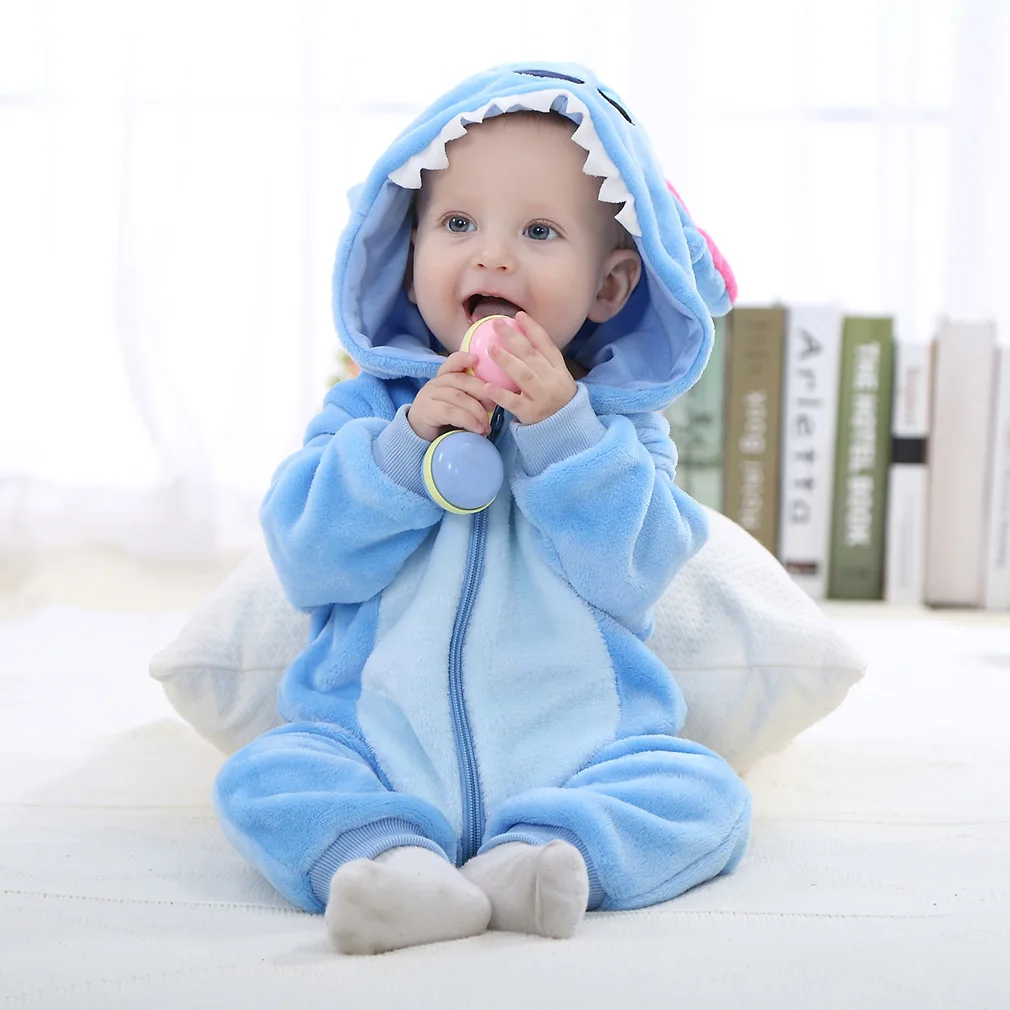 

Kids Flannel bodysuit Baby Girls Boy Cartoon Animal Hooded Crawling suit Children Soft Nightgown Baby Romper Newborn CuteJumpsui