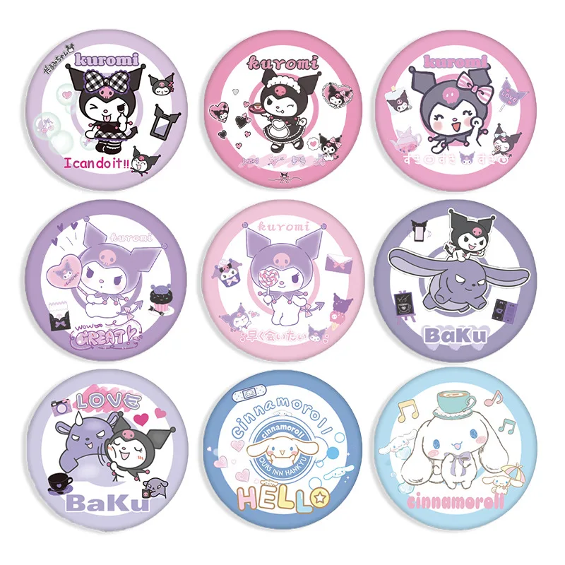 Sanrio College Badge Hello Kitty Brooch for Backpack Pins Accessories  Kawaii Kuromi Cinnamoroll Enamel Pins for Friend Gifts