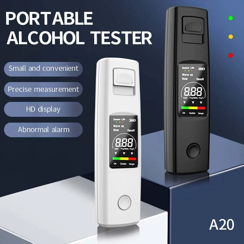 Portable Alcohol Tests Professional High Sensitivity Breathalyzer Alcohol Test Type-C Charging Digital Breath Tester