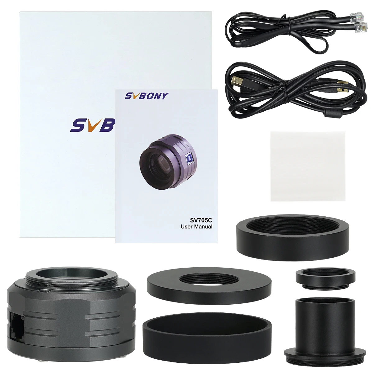 SVBONY SV705C Color Planetary Camera/ IMX585/ EAA/ USB3.0 Lunar Solar Imaging 8.3MP Sem Amp Glow com baixo ruído de leitura 6.5e~0.7e