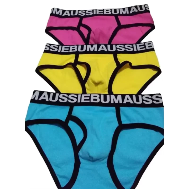 Men's thread colored briefs low waist comfortable breathable sexy briefs wholesale 5
