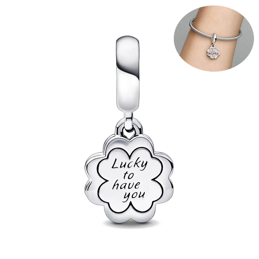 New 925 Sterling Silver Best Friend Soul Companion Dangle Charm Diy Fit Original Pendant Charm Bracelet Women Fashion Jewelry 5