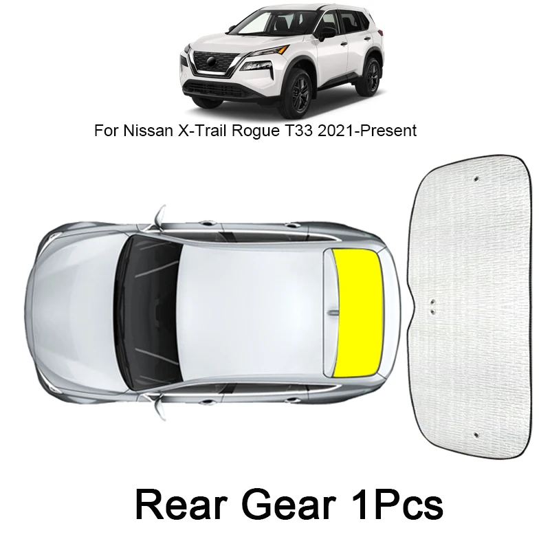 BESTVIEW Parasole Parabrezza Per Nissan Rogue SUV 2014-2020 – Su Misura Con Fodero – Protezione UV E Calore - 3