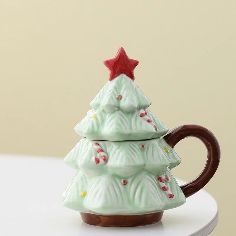 Ceramic Christmas Tree Mug, Children's Creative Small Gift for Girls To Give Valentine's Day Gift Cute and Small Designed Object