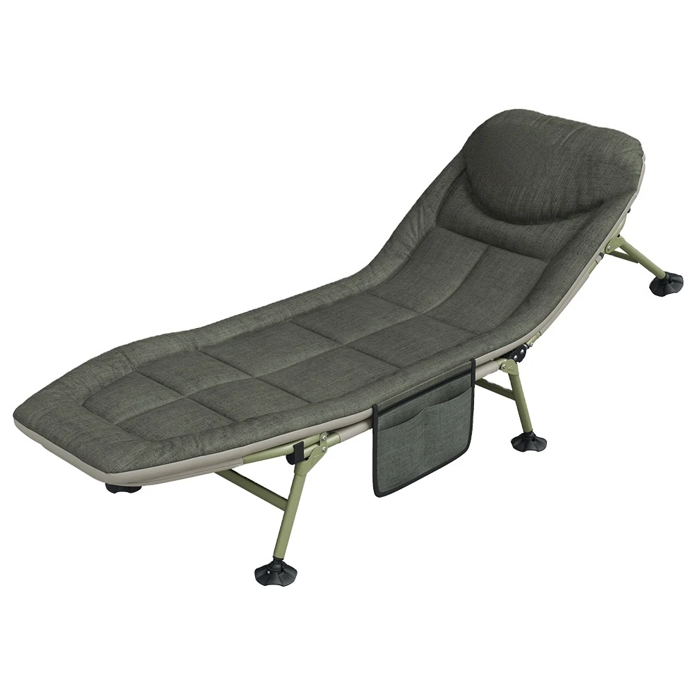 

Green Instock Portable Backpack Folding Lounge Chair Camping Cot Indoor&Outdoor Bed for Travel Office Beds
