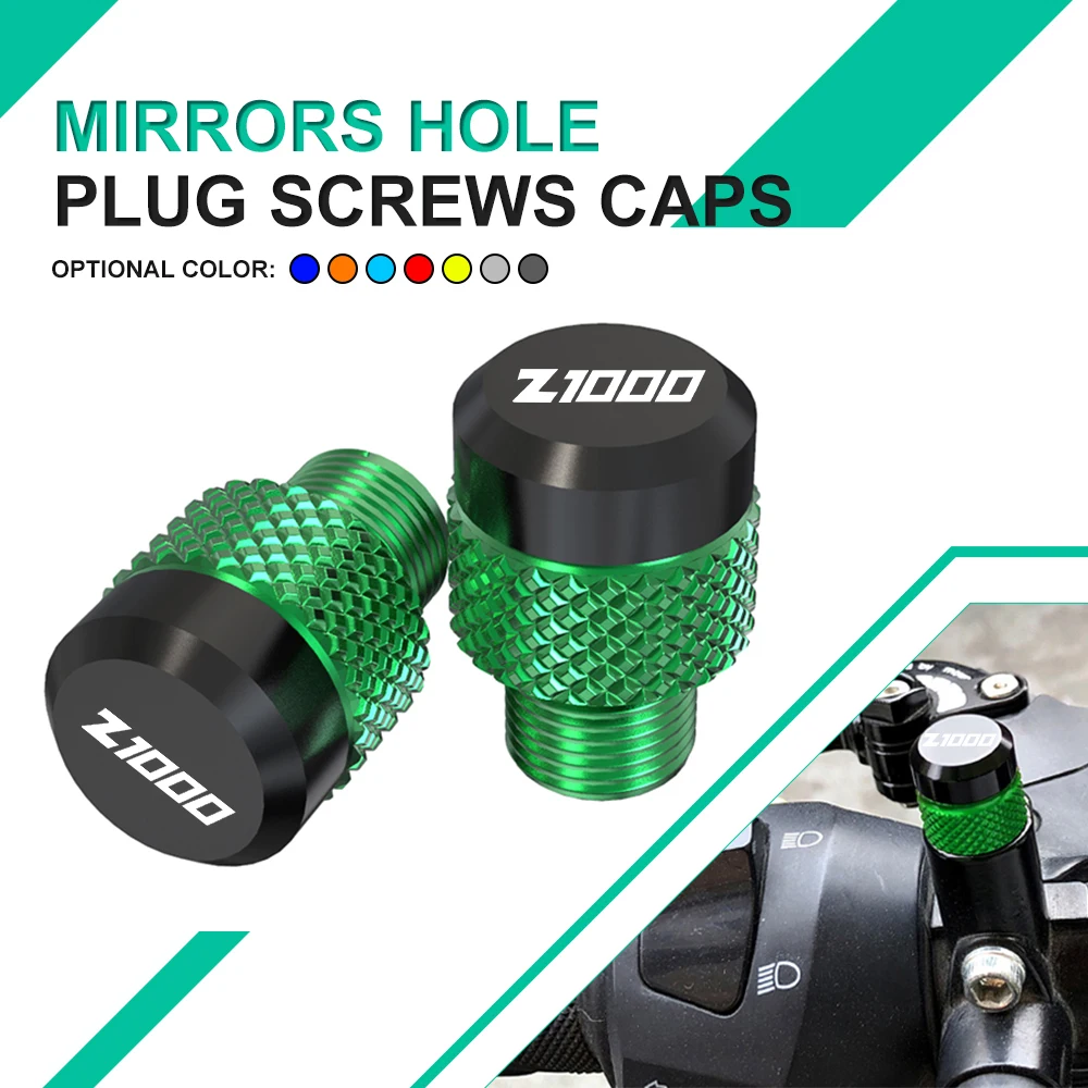 

Motorcycle CNC Mirrors Hole Plug Screws Caps Thread Bolt For KAWASAKI Z1000 Z1000R 2011-2020 2021 2022 2019 2018 2017 2016 2015