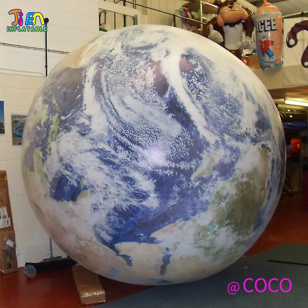 

free air ship to door,2m Giant Inflatable Earth Globe,Inflatable World Map Ball With Led Lighting For Sale