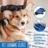 TPR Material Pet Grooming Gloves Hair Removal Mitt For Dogs Cats Bath Brush Massage Shedding Control Waterproof 2